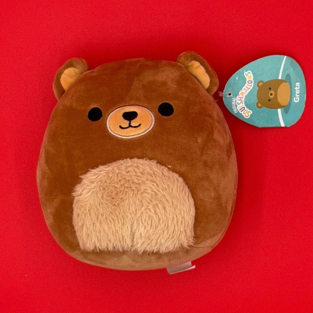 Squishmallows Greta Brown Bear Plush Toy NWT
Ships next biz day .